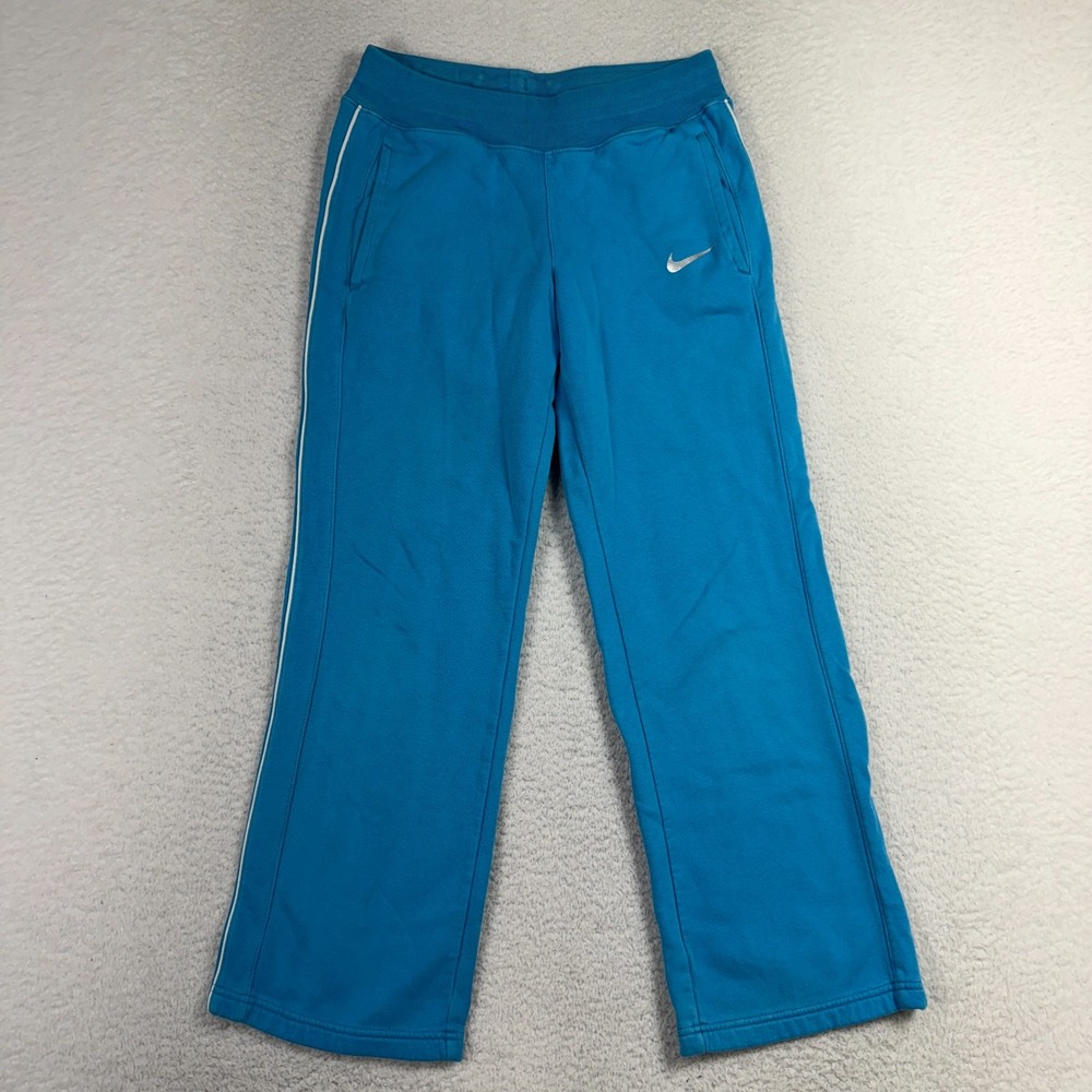 Vintage Nike Youth Sweatpants Boys L 14-16 (W26) Blue Jogger Athletic Athleisure